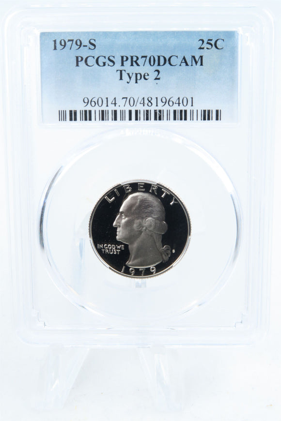 1979-S PCGS PR70DCAM Type 2 Washington Quarter Proof 25C