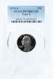 1979-S PCGS PR70DCAM Type 2 Washington Quarter Proof 25C
