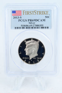 2013-S PCGS PR69DCAM Silver First Strike Kennedy Half Dollar Proof 50C