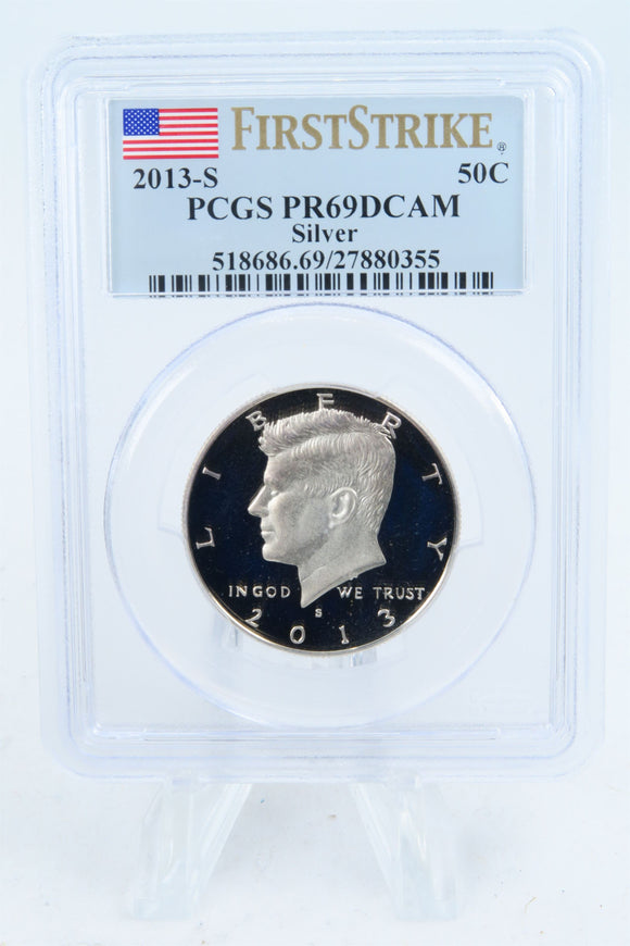 2013-S PCGS PR69DCAM Silver First Strike Kennedy Half Dollar Proof 50C