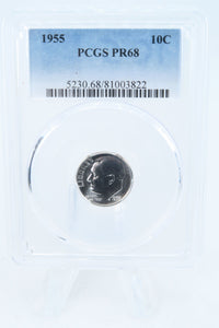 1955-P PCGS PR68 Roosevelt Dime Proof 10C