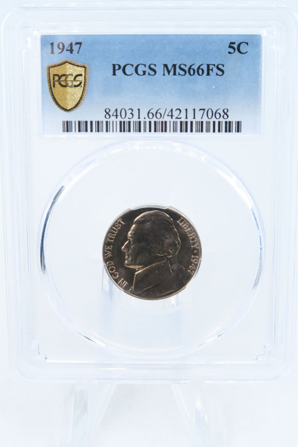 1947-P PCGS MS66FS Jefferson Nickel Full Steps Business Strike 5C
