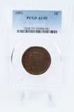 1852-P PCGS AU55BN Braided Hair Cent Business Strike 1C