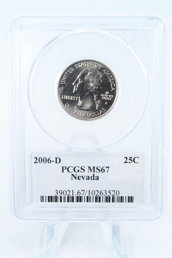 2006-D PCGS MS67 Nevada State Quarter Business Strike 25C