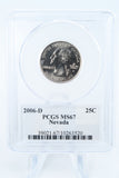 2006-D PCGS MS67 Nevada State Quarter Business Strike 25C