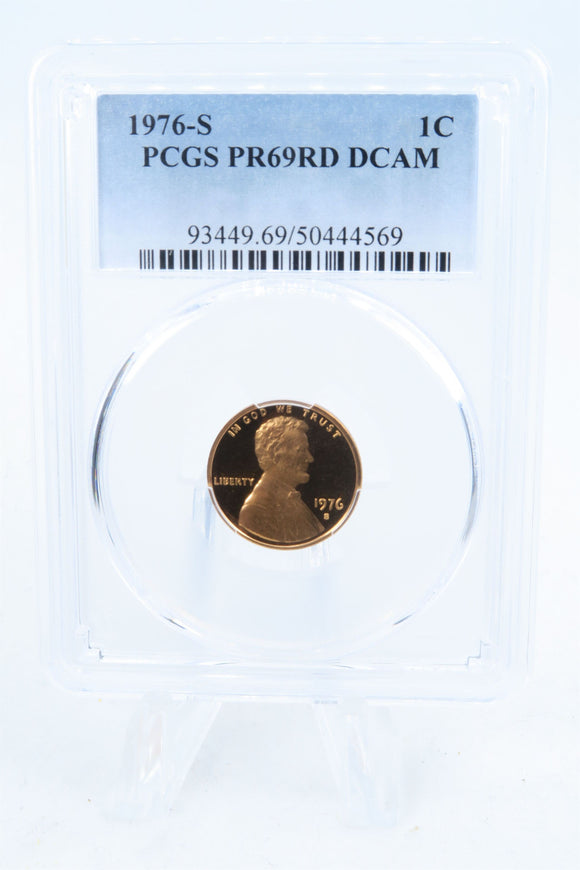 1976-S PCGS PR69DCAM Lincoln Memorial Cent Proof 1C