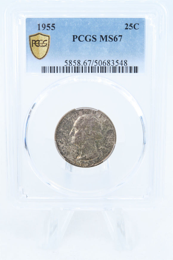 1955-P PCGS MS67 Washington Quarter Business Strike 25C