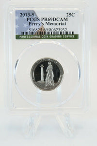 2013-S PCGS PR69DCAM Perry's Memorial National Park NP Quarter Proof 25C