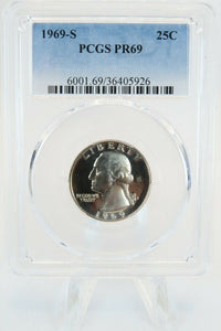 1969-S PCGS PR69 Washington Quarter Proof 25C