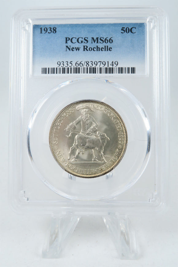 1938-P PCGS MS66 New Rochelle Classic Commemorative Half Dollar 50C