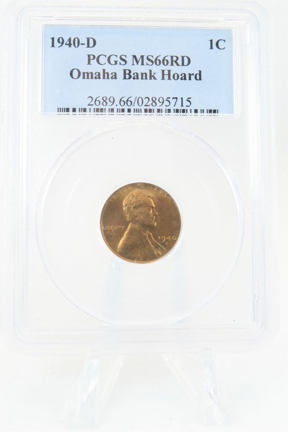 1940-D PCGS MS66RD Lincoln Wheat Cent Business Strike 1C