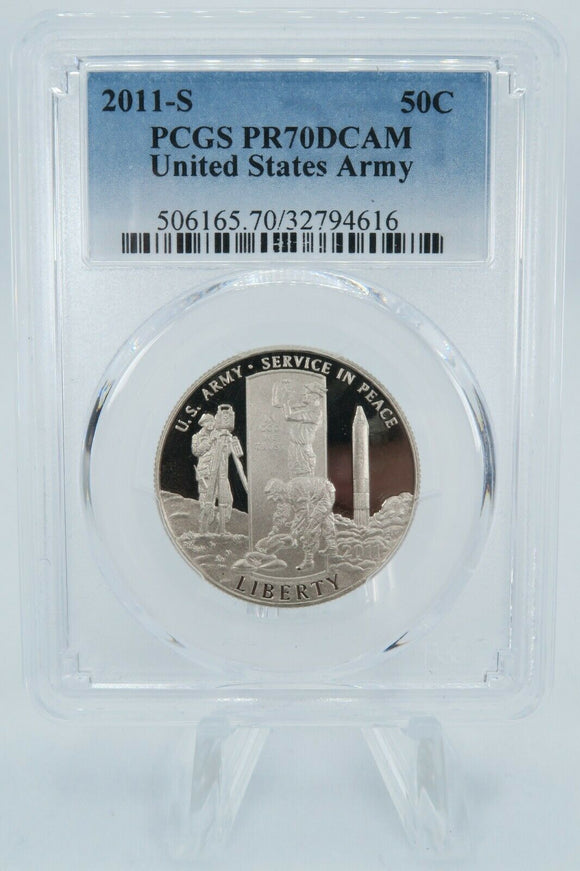 2011-S PCGS PR70DCAM United States Army Clad Commemorative Proof 50C