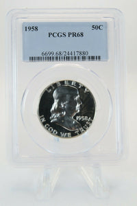 1958-P PCGS PR68 Franklin Half Dollar Proof 50C