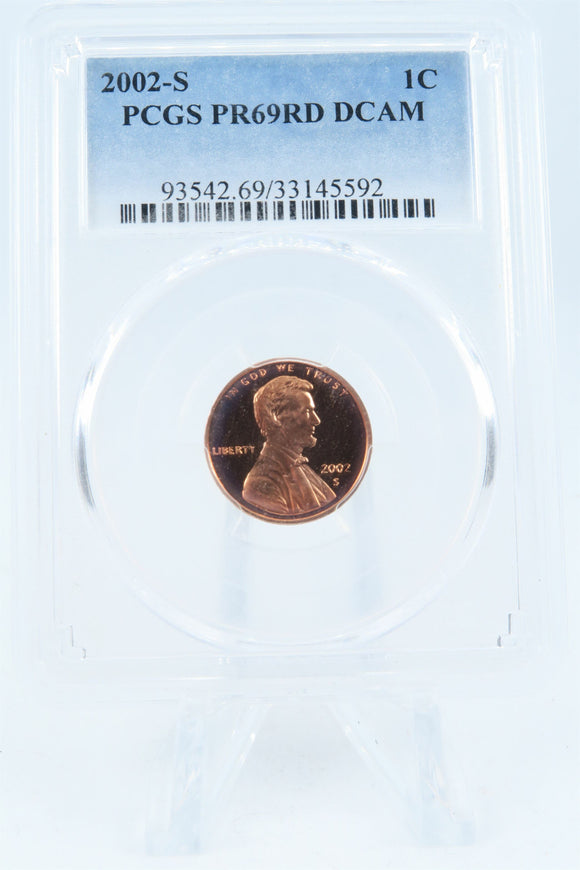 2002-S PCGS PR69DCAM Lincoln Memorial Cent Proof 1C