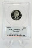 2007-S PCGS PR69DCAM Wyoming State Quarter Proof 25C