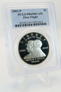 2003-P PCGS PR69DCAM First Flight $1 Modern Commemorative Silver Proof