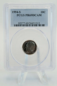 1994-S PCGS PR69DCAM Roosevelt Dime Proof 10C