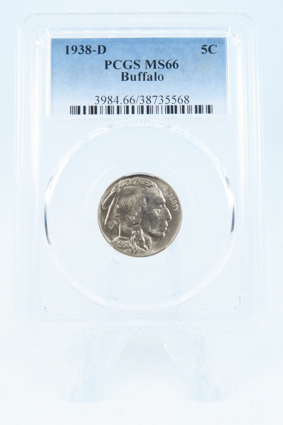 1938-D PCGS MS66 Buffalo Nickel Business Strike 5C