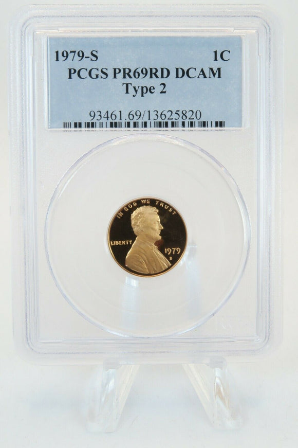 1979-S PCGS PR69RD DCAM Type 2 Lincoln Cent Proof 1C