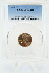 1972-D PCGS MS66RD Lincoln Memorial Cent Business Strike 1C