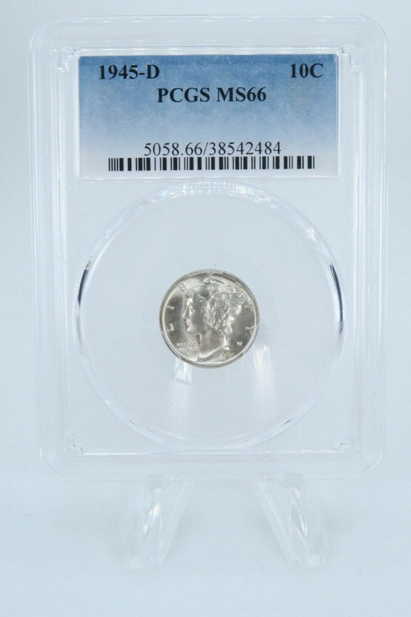 1945-D PCGS MS66 Mercury Dime Business Strike 10C