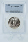 1941-D PCGS MS65 Walking Liberty Half Dollar Business Strike Walker Silver 50C