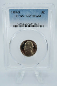 1989-S PCGS PR69DCAM Jefferson Nickel Proof 5C