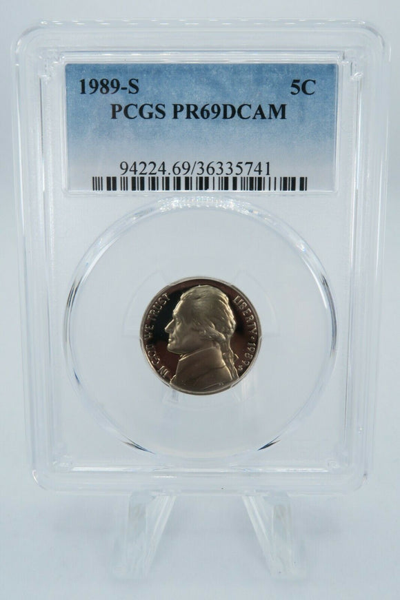 1989-S PCGS PR69DCAM Jefferson Nickel Proof 5C