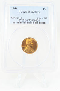 1944-P PCGS MS66RD Lincoln Wheat Cent Business Strike 1C