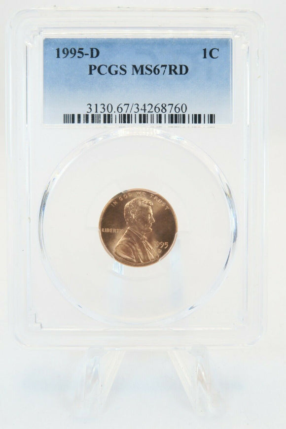 1995-D PCGS MS67RD Lincoln Cent Business Strike 1C