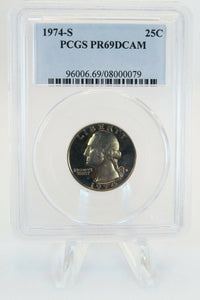 1974-S PCGS PR69DCAM Washington Quarter Proof 25C