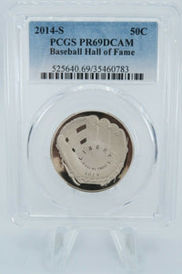 2014-S PCGS PR69DCAM Baseball Hall of Fame Commemorative Clad Proof 50C