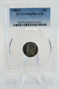 1988-S PCGS PR69DCAM Roosevelt Dime Proof 10C