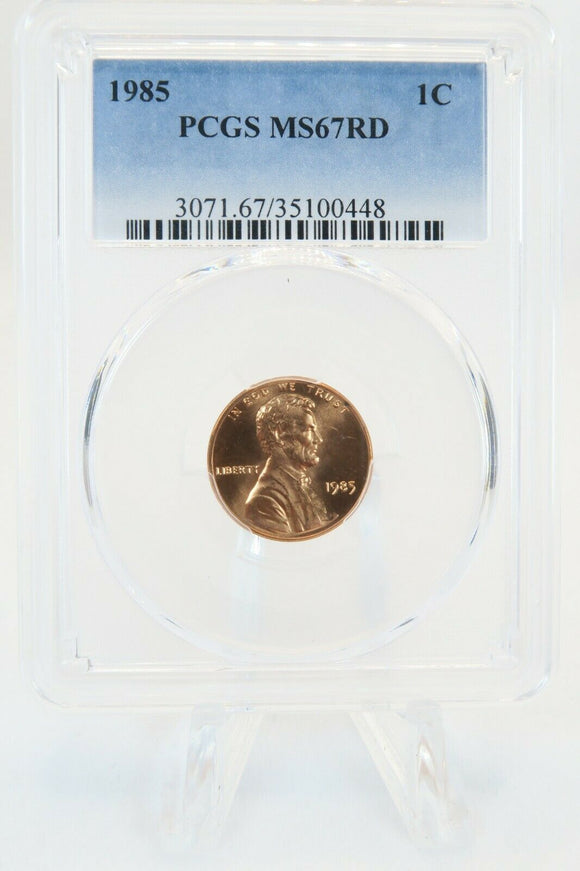 1985-P PCGS MS67RD Lincoln Cent Business Strike 1C