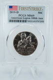 2019-D PCGS MS69 American Legion 100th Anniversary Clad Business Strike 50C