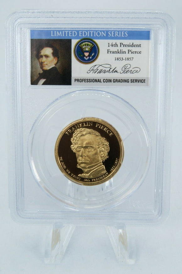 2010-S PCGS PR69DCAM Franklin Pierce Presidential Dollar Proof $1