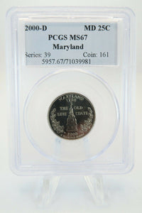 2000-D PCGS MS67 Maryland State Quarter Business Strike 25C