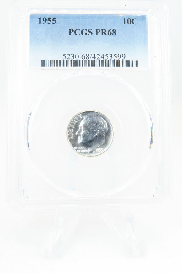 1955-P PCGS PR68 Roosevelt Dime Proof 10C