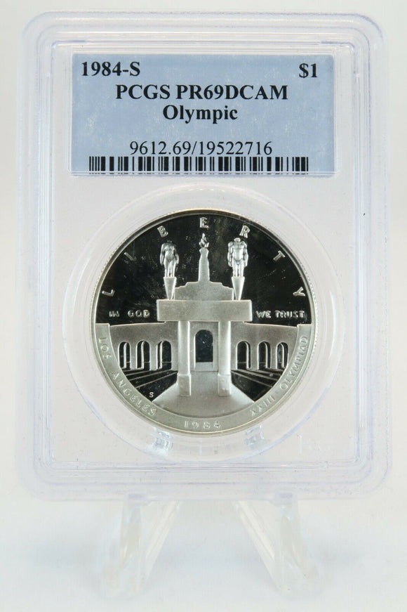 1984-S PCGS PR69DCAM Olympic $1 Modern Commemorative Silver Proof