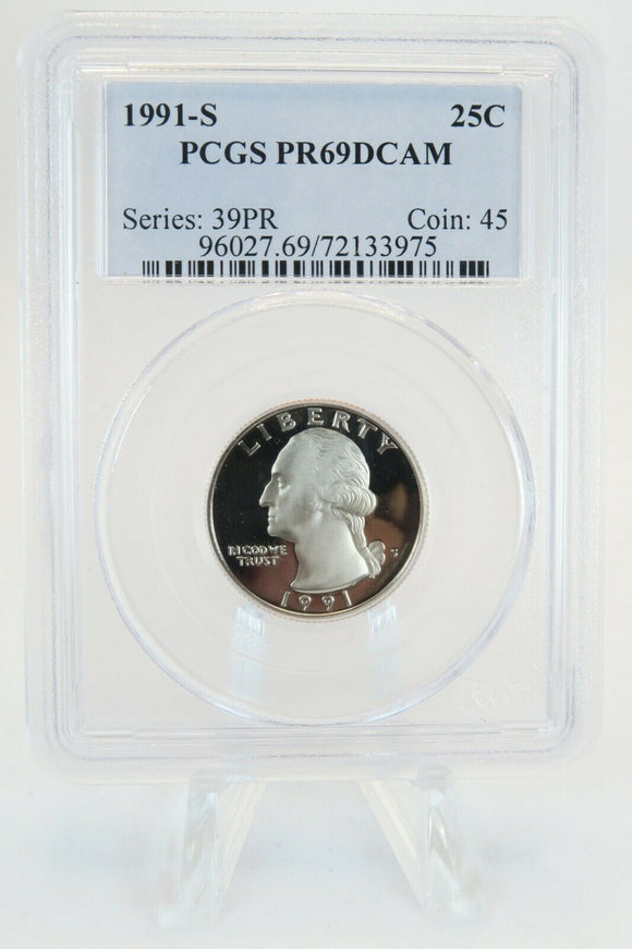 1991-S PCGS PR69DCAM Washington Quarter Proof 25C