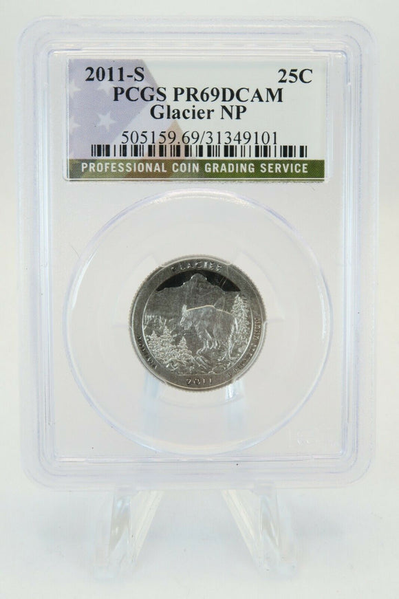 2011-S PCGS PR69DCAM Glacier National Park NP Quarter Proof 25C