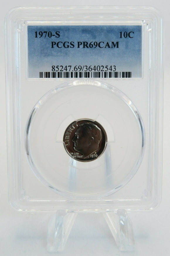 1970-S PCGS PR69CAM Roosevelt Dime Proof 10C