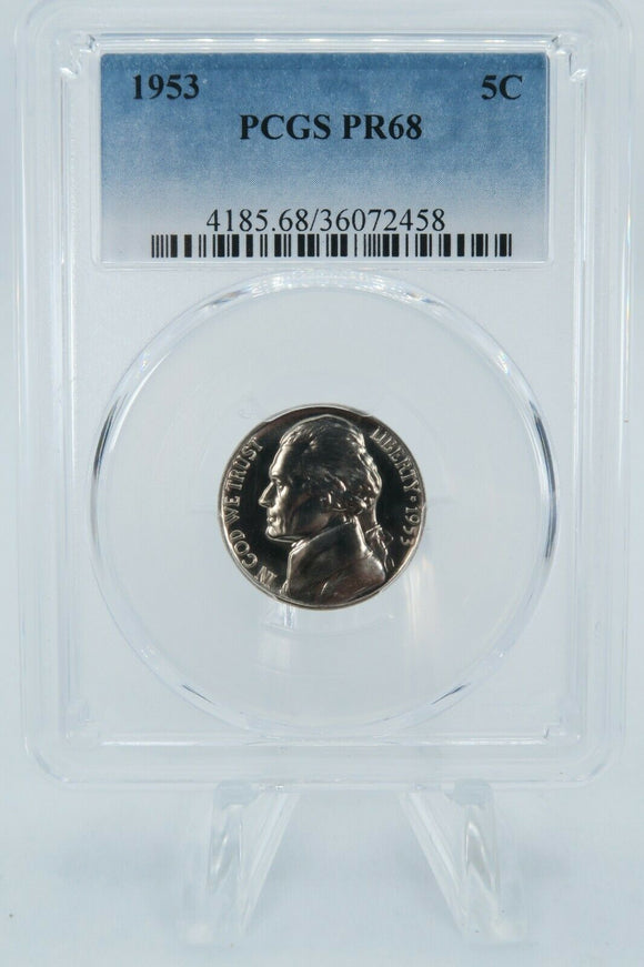 1953-P PCGS PR68 Jefferson Nickel Proof 5C