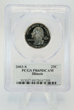 2003-S PCGS PR69DCAM Illinois State Quarter Proof 25C