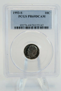 1993-S PCGS PR69DCAM Roosevelt Dime Proof 10C