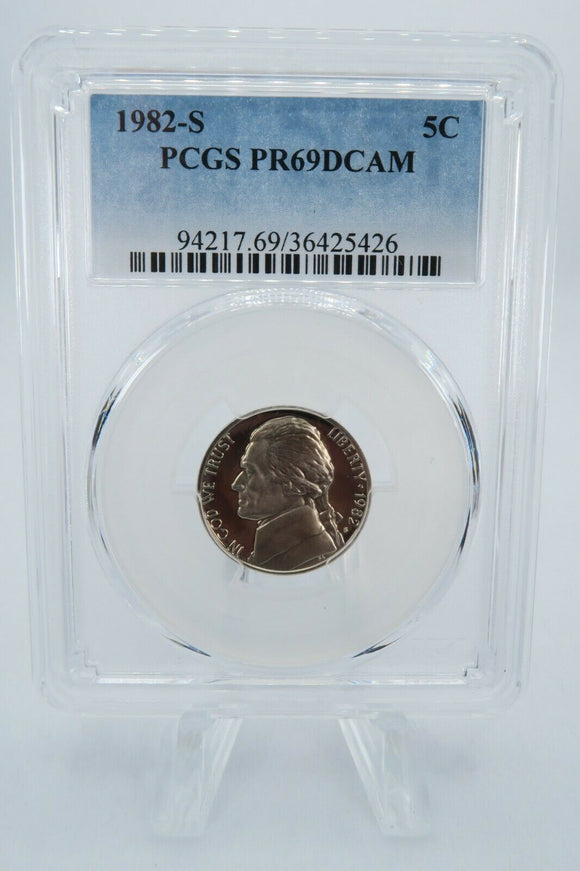 1982-S PCGS PR69DCAM Jefferson Nickel Proof 5C