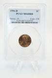 1996-D PCGS MS68RD Lincoln Cent Business Strike 1C