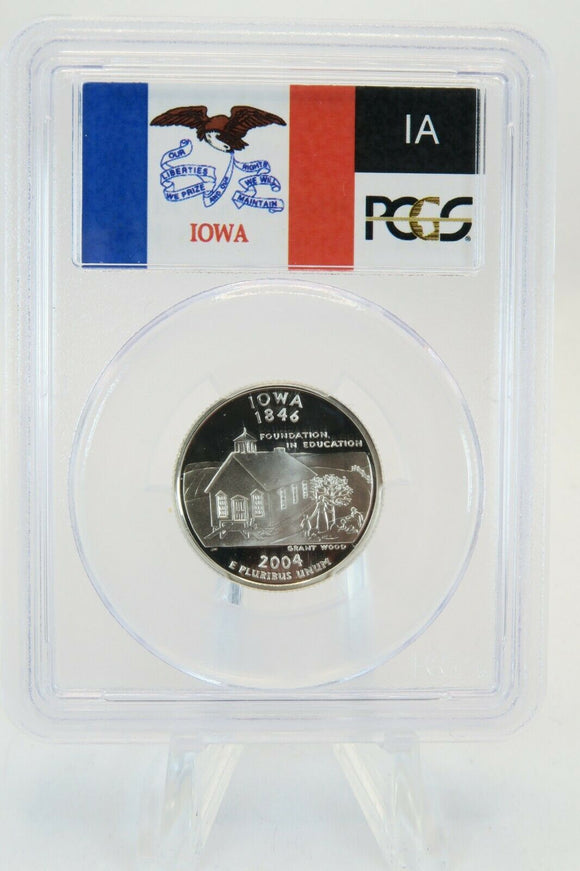 2004-S PCGS PR69DCAM Silver Iowa State Quarter Proof 25C