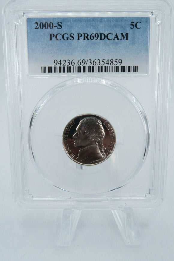 2000-S PCGS PR69DCAM Jefferson Nickel Proof 5C