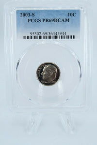 2003-S PCGS PR69DCAM Roosevelt Dime Proof 10C